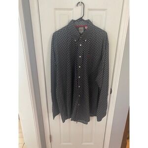 Cinch Button Down Shirt Men XL Black Grey Checkered Western MTW1104101